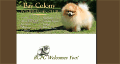 Desktop Screenshot of baycolonypomeranianclub.org